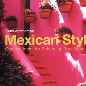 Pink cover of the book Mexican Style by Peter Aprahamian