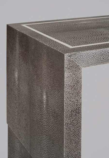 Gray Shagreen Console Table by Atelier Viollet